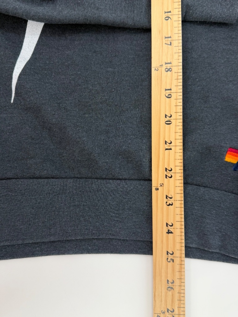 Aviator Nation Sweatshirt Women Small Gray Faded Black Lightning Bolt Pullover - Picture 9 of 10